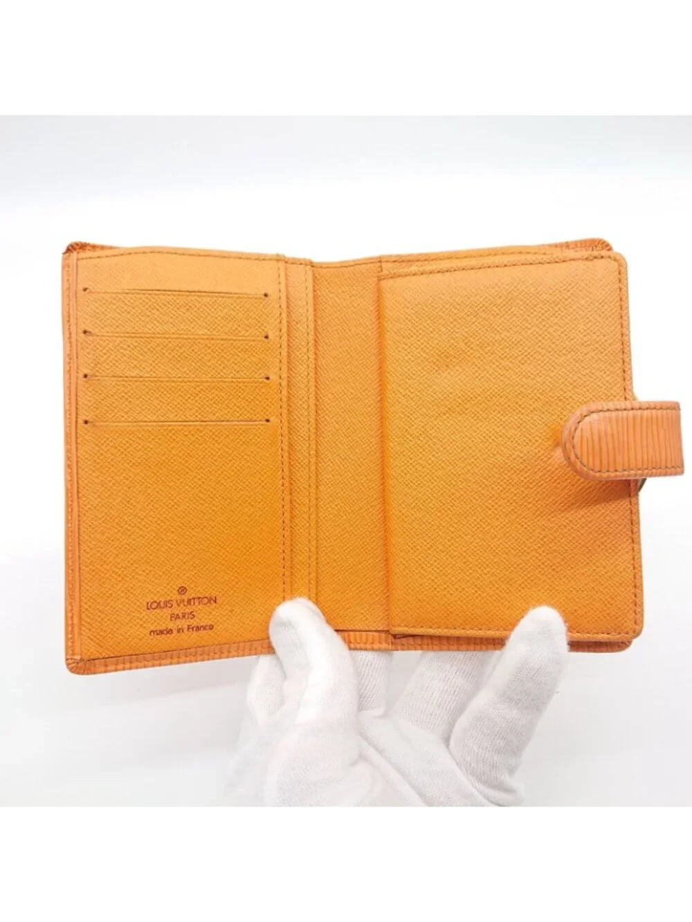 Louis Vuitton Portefeuille Viennois Folded Wallet Kiss Lock Epi Orange
